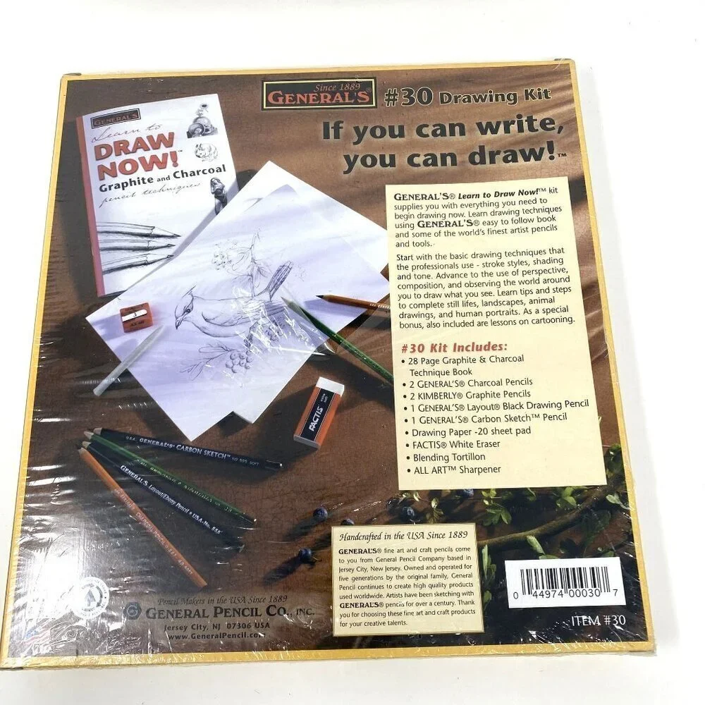 General's Learn To Draw Now! Kit #30 Lesson Book & Tools Beginners & Artists